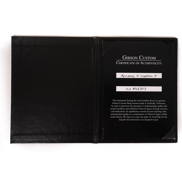 Gibson Custom Shop Flying V Custom Made 2 Measure Figured Top Factory Burst VOS