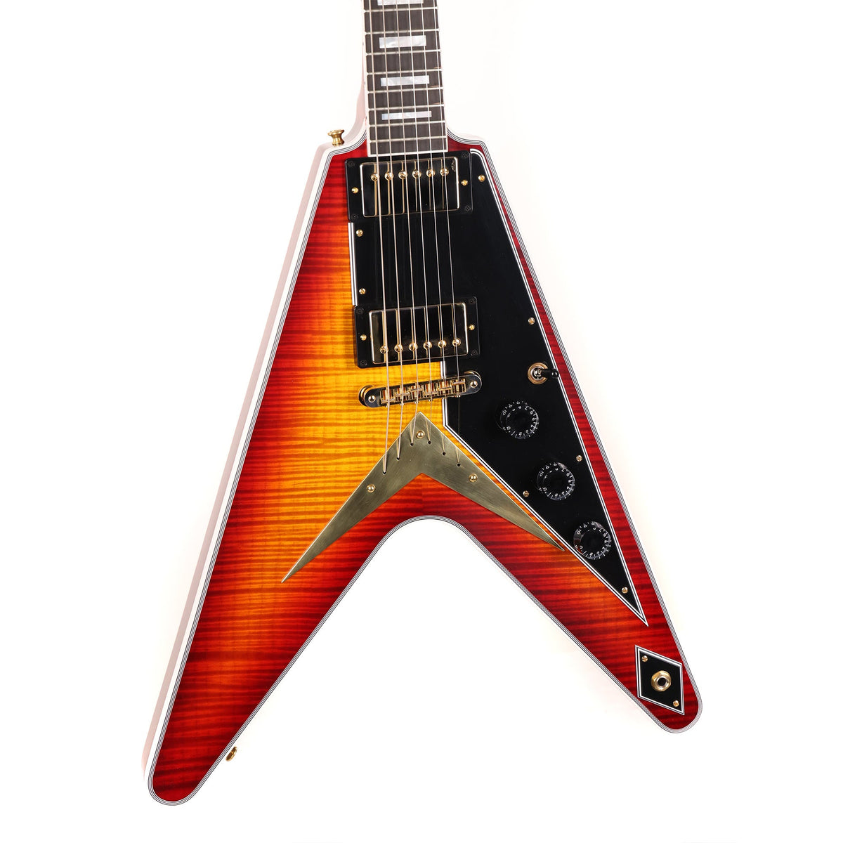 Gibson Custom Shop Flying V Custom Made 2 Measure Figured Top Factory Burst VOS — 5