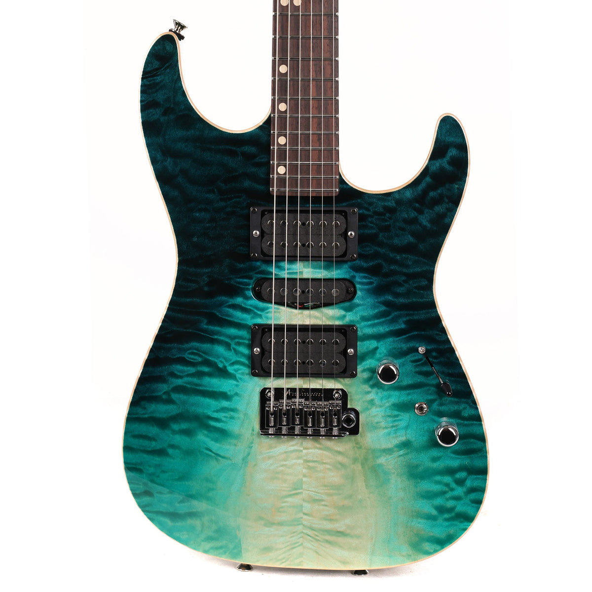 Tom Anderson Drop Top Shorty Sheer Teal WakeSurf with Binding — 1