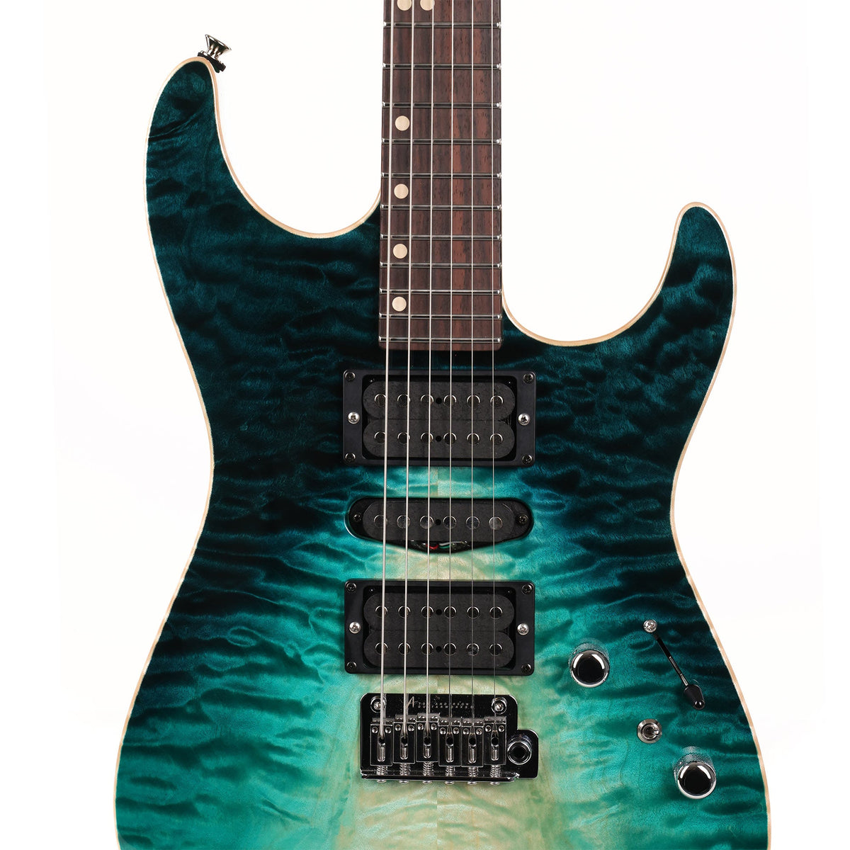 Tom Anderson Drop Top Shorty Sheer Teal WakeSurf with Binding — 4