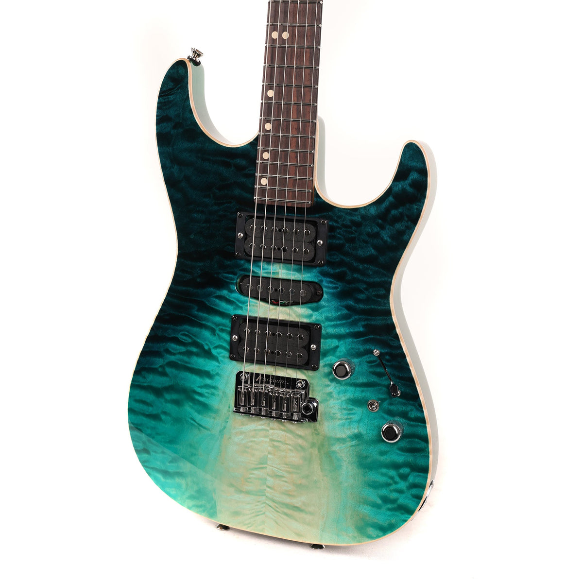 Tom Anderson Drop Top Shorty Sheer Teal WakeSurf with Binding — 5