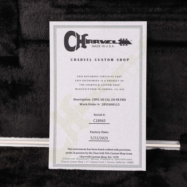 Charvel Custom Shop So-Cal Fiesta Red with Painted Neck