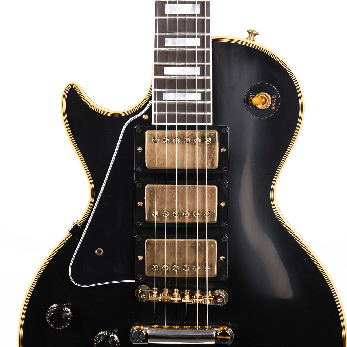 Gibson Custom Shop 1957 Les Paul Custom Reissue 3-Pickup Left-Handed Ebony VOS — 4