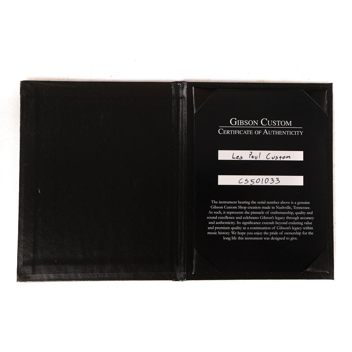 Gibson Custom Shop Les Paul Custom Triple Pickup Made 2 Measure Ebony VOS