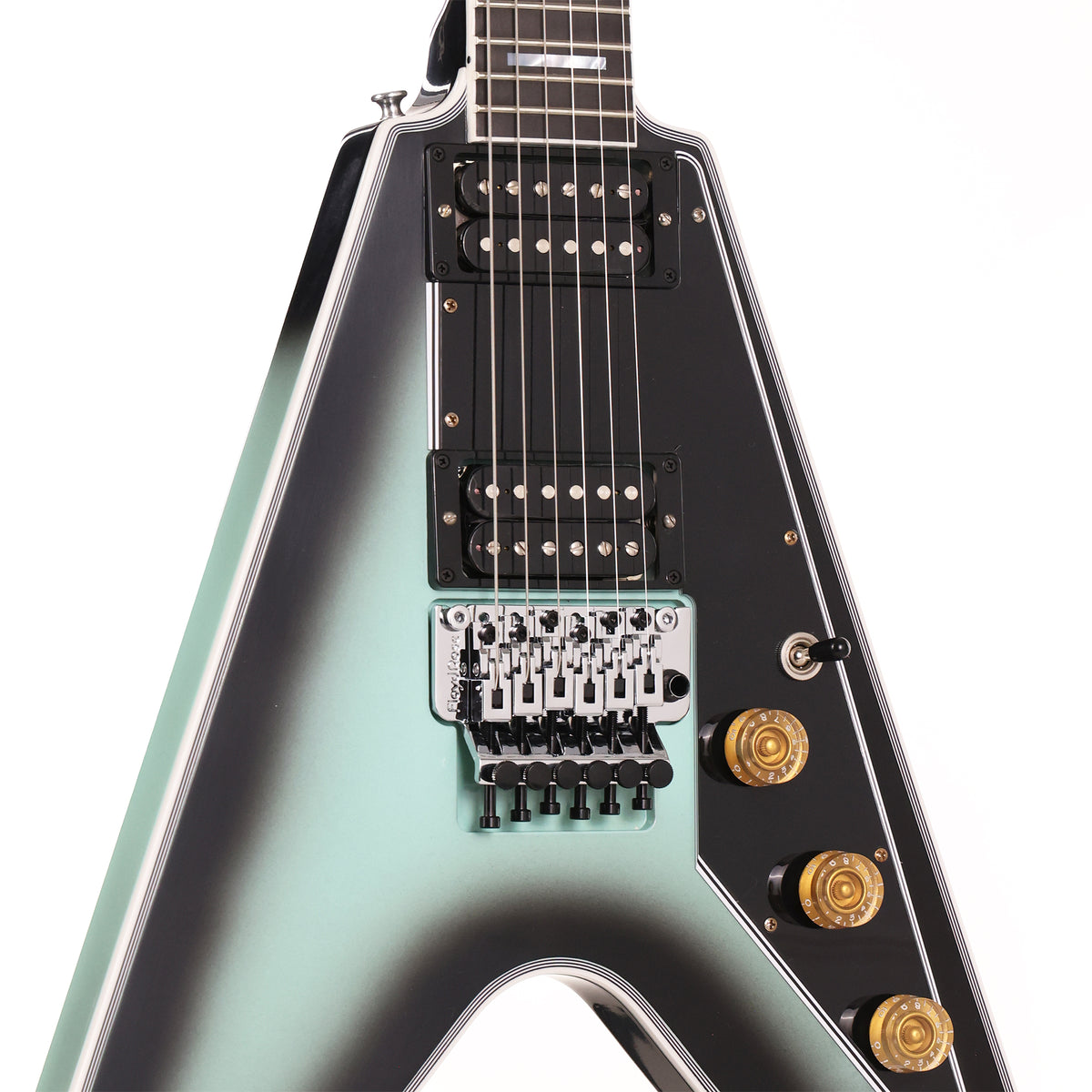 Gibson Custom Shop Flying V Custom Made 2 Measure VOS Kerry Green Burst — 5