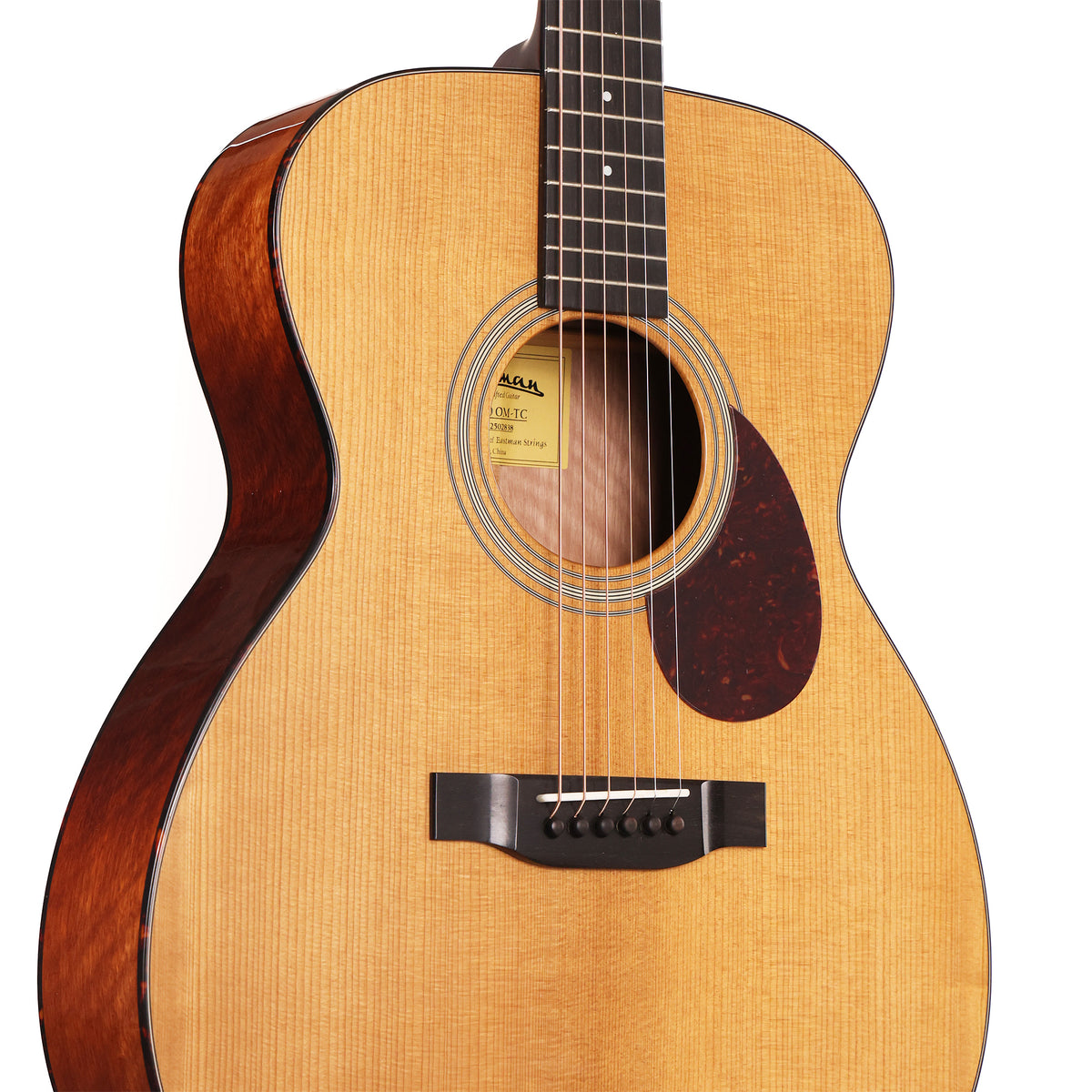 Eastman E10OM-TC Natural Thermo Cure Acoustic Guitar Natural — 5