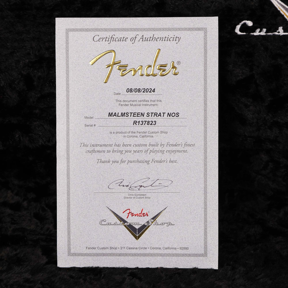 Fender Custom Shop Yngwie Malmsteen Signature Stratocaster NOS Burgundy Mist Metallic — 10