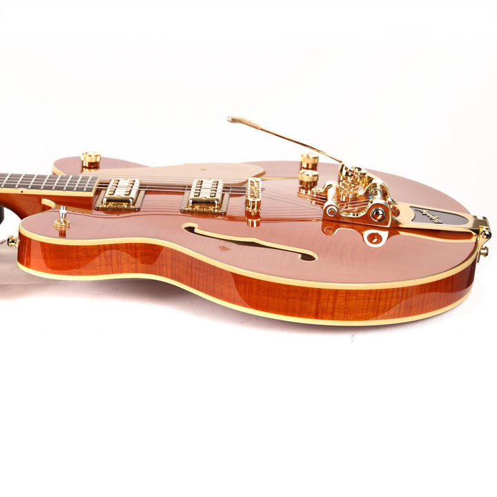 Gretsch Electromatic LTD Flame Okoume Broadkaster Double-Cut Roundup Orange Stain Used