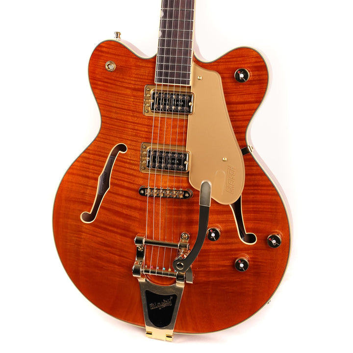 Gretsch Electromatic LTD Flame Okoume Broadkaster Double-Cut Roundup Orange Stain Used
