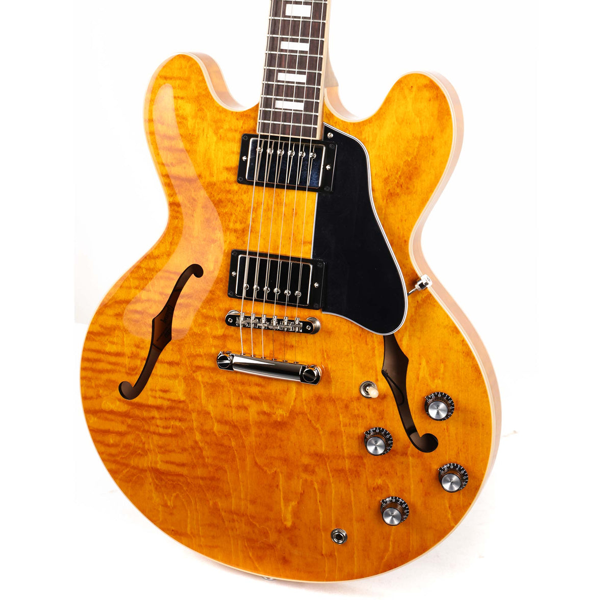 Gibson ES-335 Figured Custom Color Guitar Honey Amber — 5