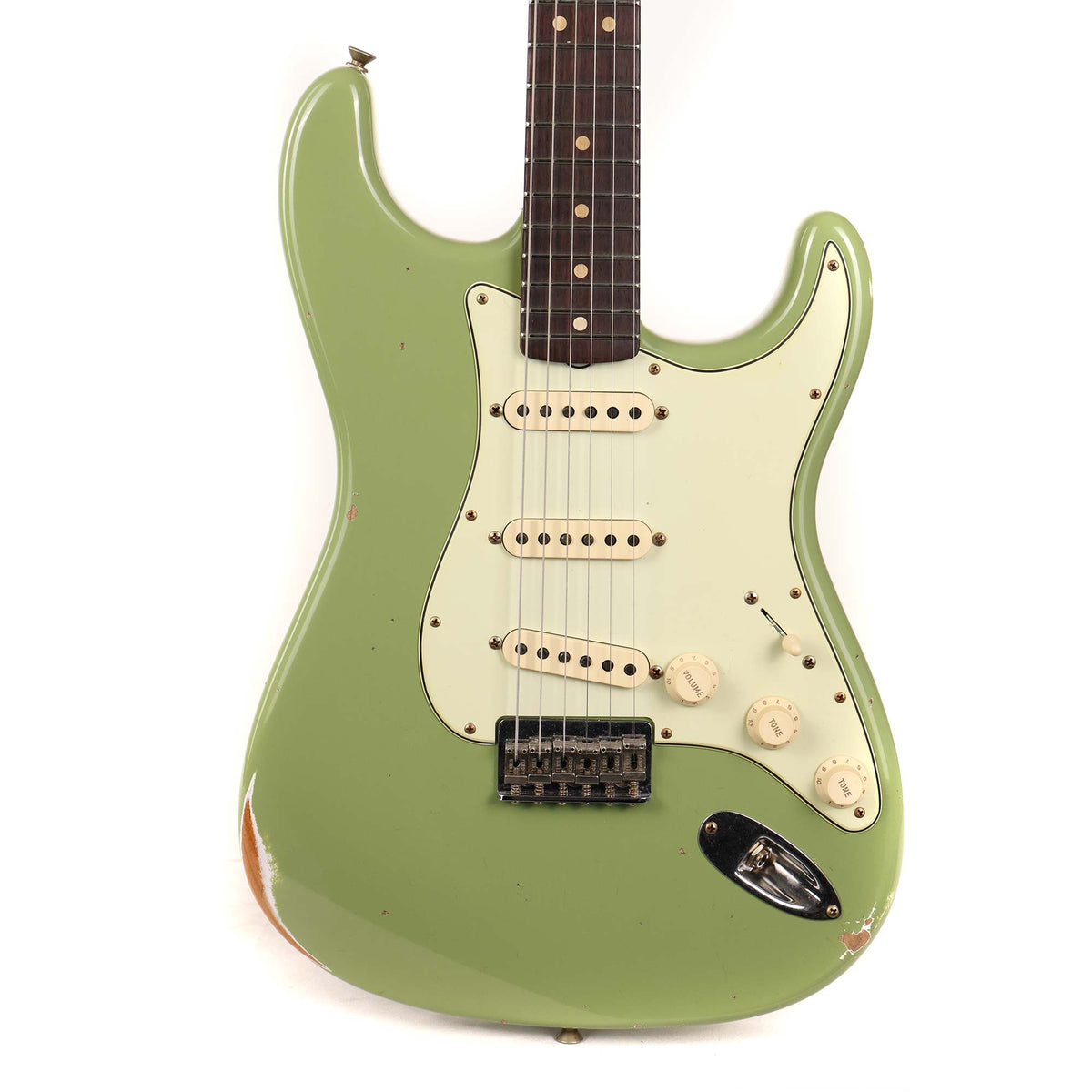 Fender Custom Shop 1963 Hardtail Stratocaster Relic Sweat Pea Green — 1