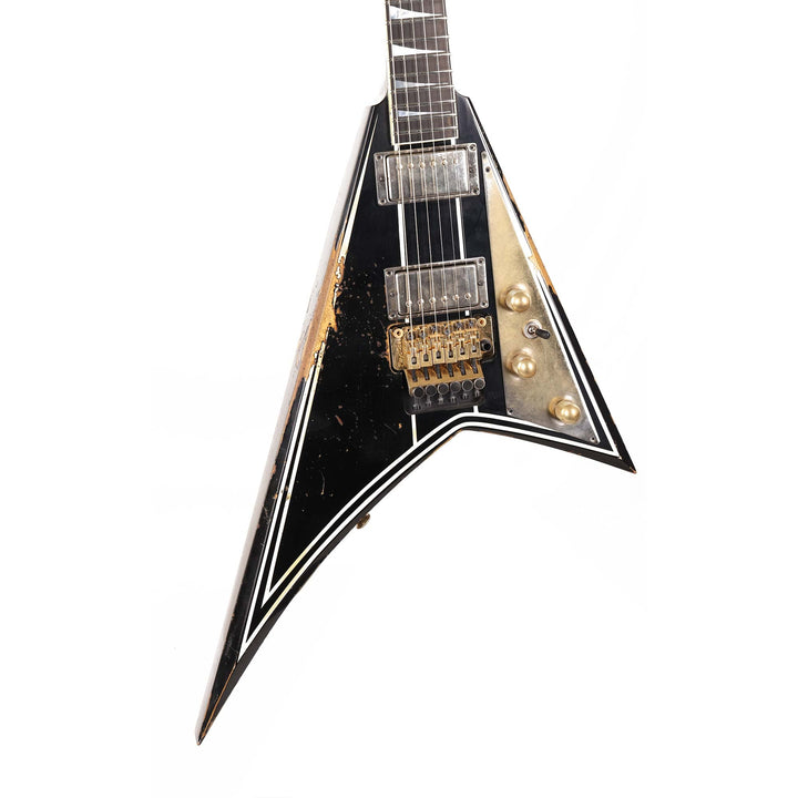 Jackson Custom Shop RR Rhoads Nitro Relic Black with Vintage White Pinstripes