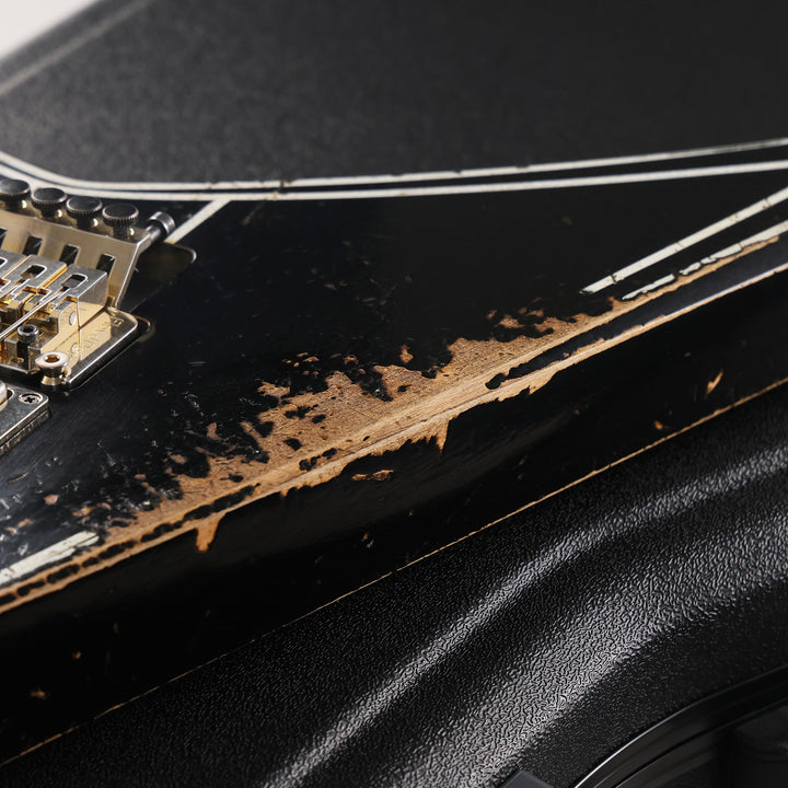 Jackson Custom Shop RR Rhoads Nitro Relic Black with Vintage White Pinstripes