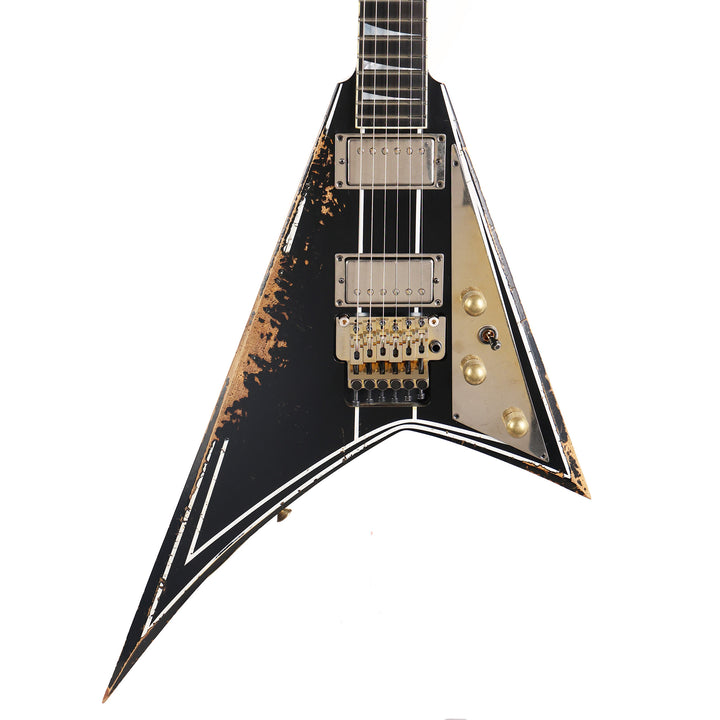 Jackson Custom Shop RR Rhoads Nitro Relic Black with Vintage White Pinstripes