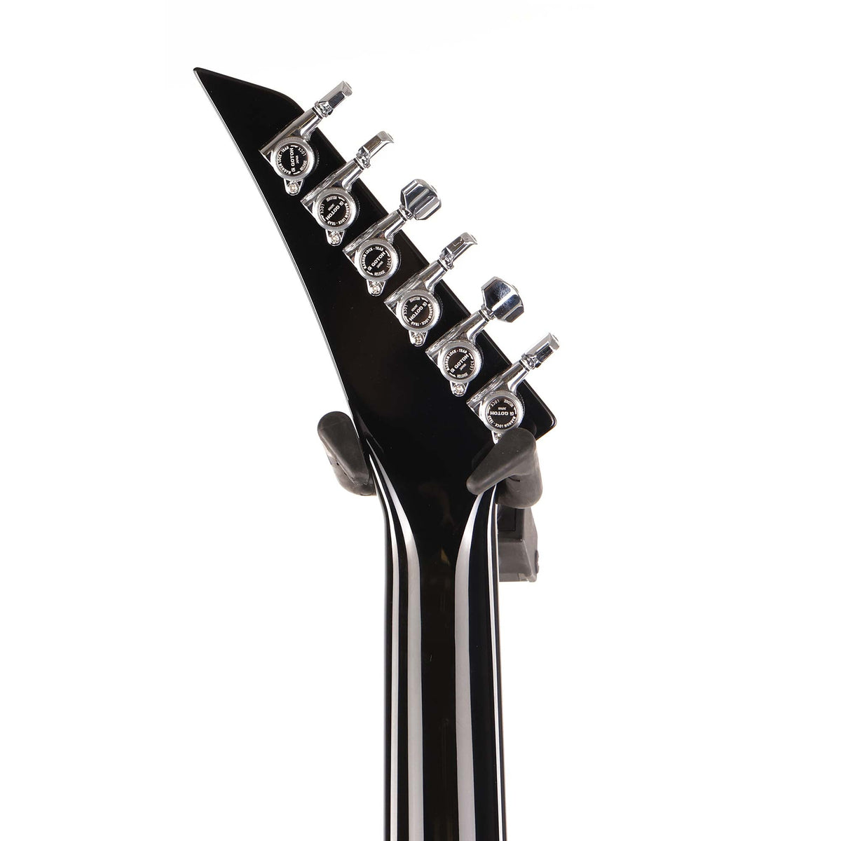 Jackson Custom Shop Rhoads RR-VS Fixed Bridge Black with Snow White Pinstripes 2-Tone Hardware — 7