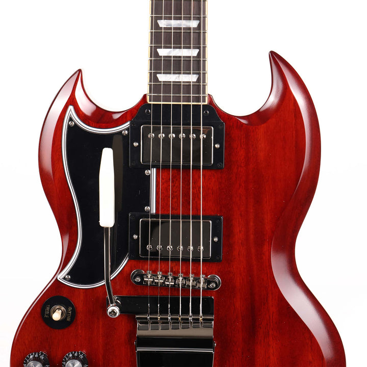 Epiphone Inspired by Gibson Custom 1964 SG Standard with Maestro Vibrola Left-Handed Cherry Red