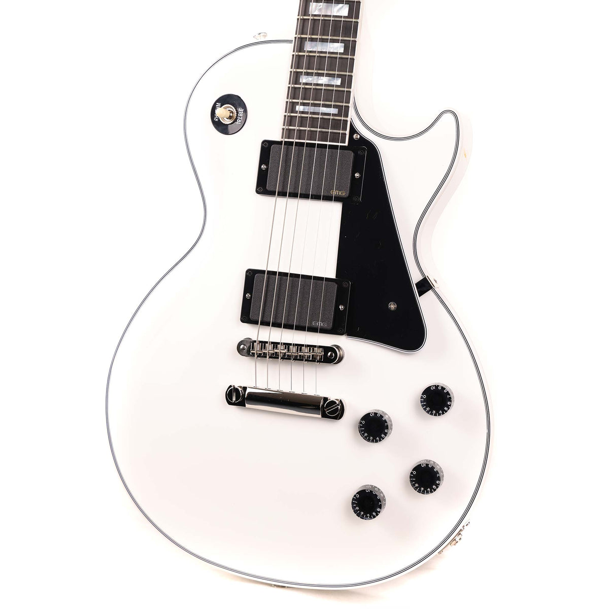 Gibson Custom Shop Les Paul Custom Made 2 Measure Alpine White with EMGs — 5