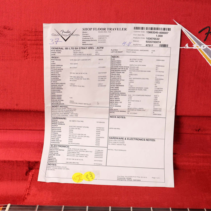 Fender Custom Shop Limited Edition SH Stratocaster Heavy Relic Aged Charcoal Frost Metallic