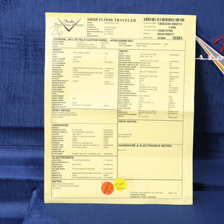 Fender Custom Shop Limited Edition Telecaster Custom Super Heavy Relic Aged Burgundy Mist Metallic Burst