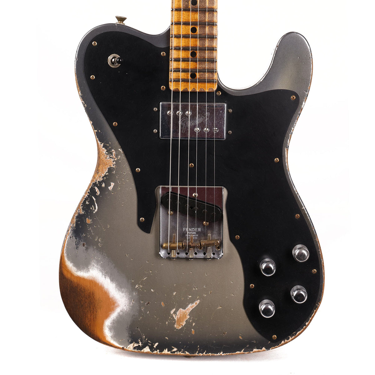 Fender Custom Shop Limited Edition Telecaster Custom Super Heavy Relic Aged Charcoal Frost Metallic Burst — 1