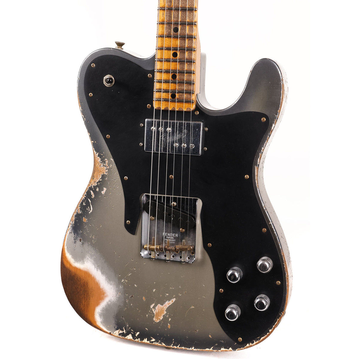 Fender Custom Shop Limited Edition Telecaster Custom Super Heavy Relic Aged Charcoal Frost Metallic Burst — 5