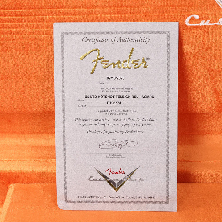 Fender Custom Shop Limited Edition Hotshot Telecaster Aged Cimmaron Red