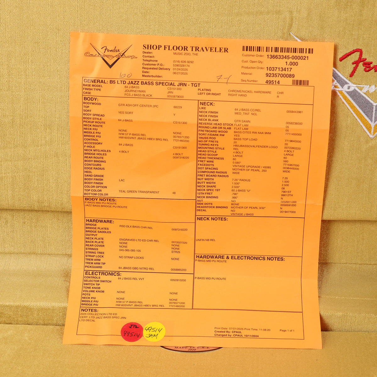 Fender Custom Shop Limited Edition Jazz Bass Special Journeyman Relic Teal Green Transparent 2025 — 13