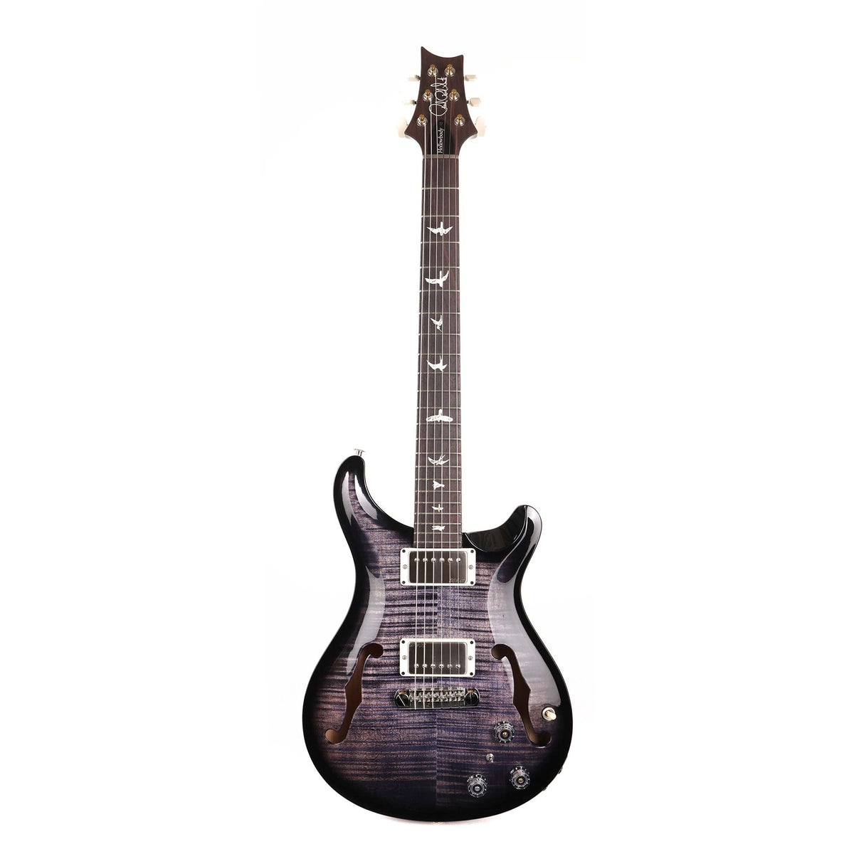 PRS Hollowbody II Piezo Purple Mist Wraparound Smokeburst — 2