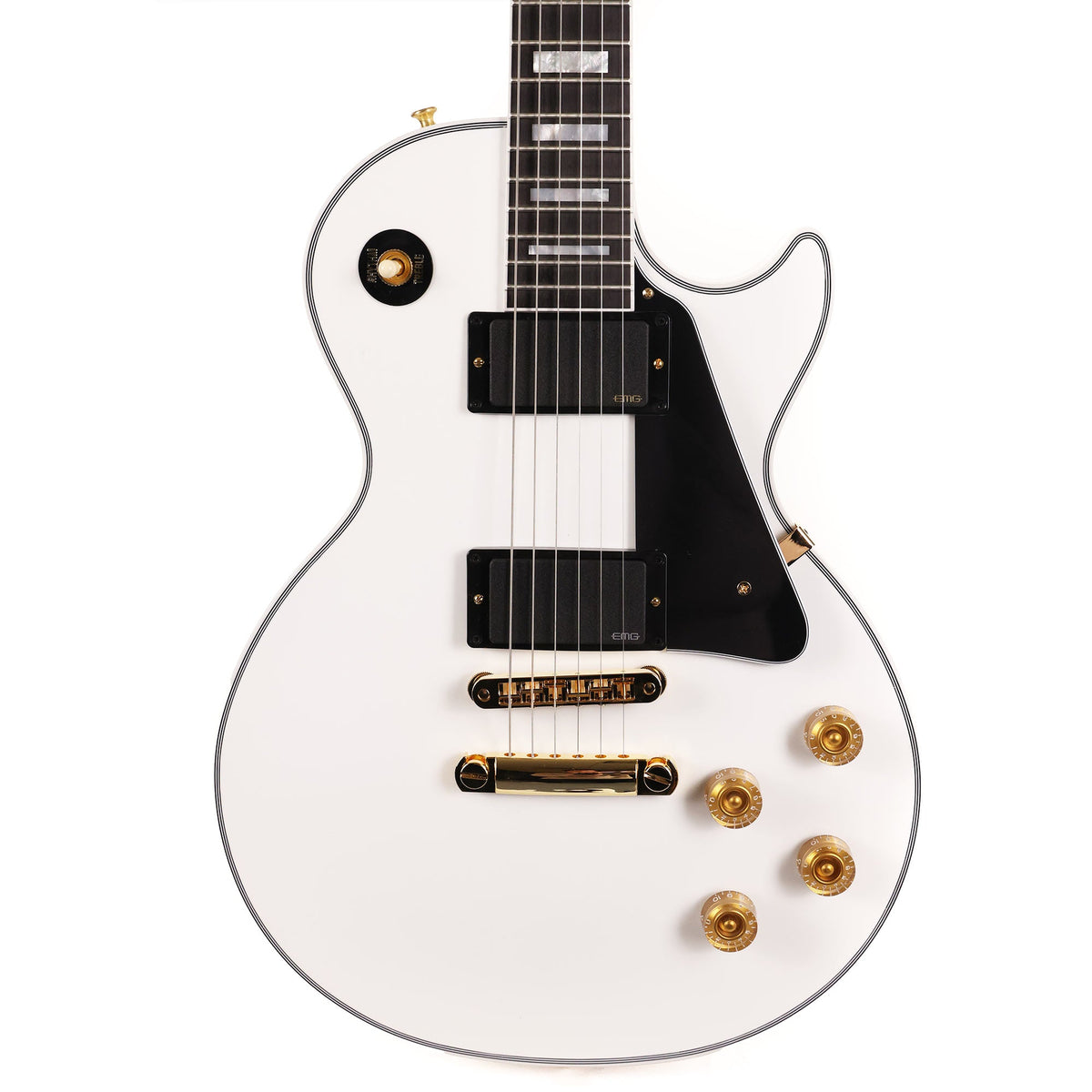 Gibson Custom Shop Les Paul Custom Made 2 Measure Alpine White with EMGs — 1
