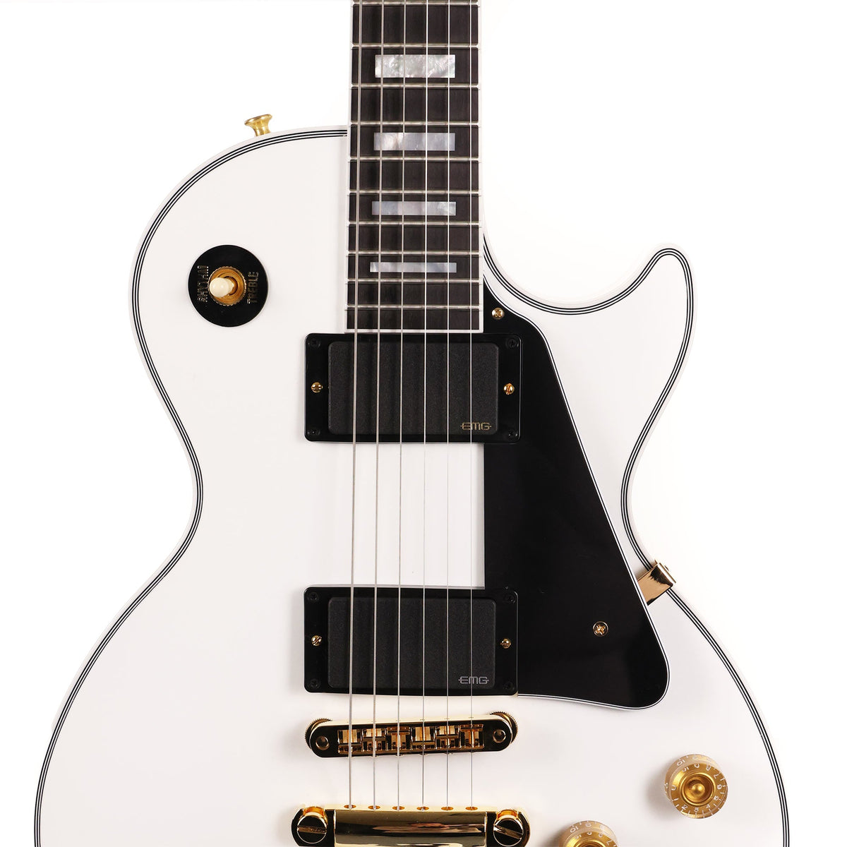 Gibson Custom Shop Les Paul Custom Made 2 Measure Alpine White with EMGs — 4