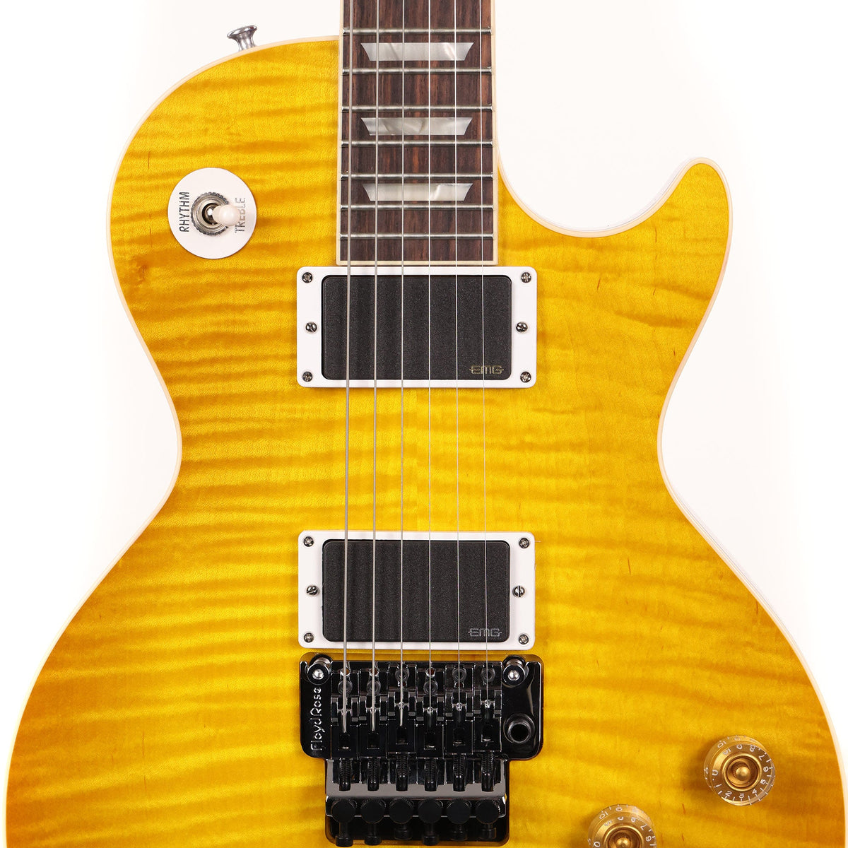 Gibson Custom Shop Les Paul Axcess Standard Made 2 Measure Lemon Burst EMGs — 4