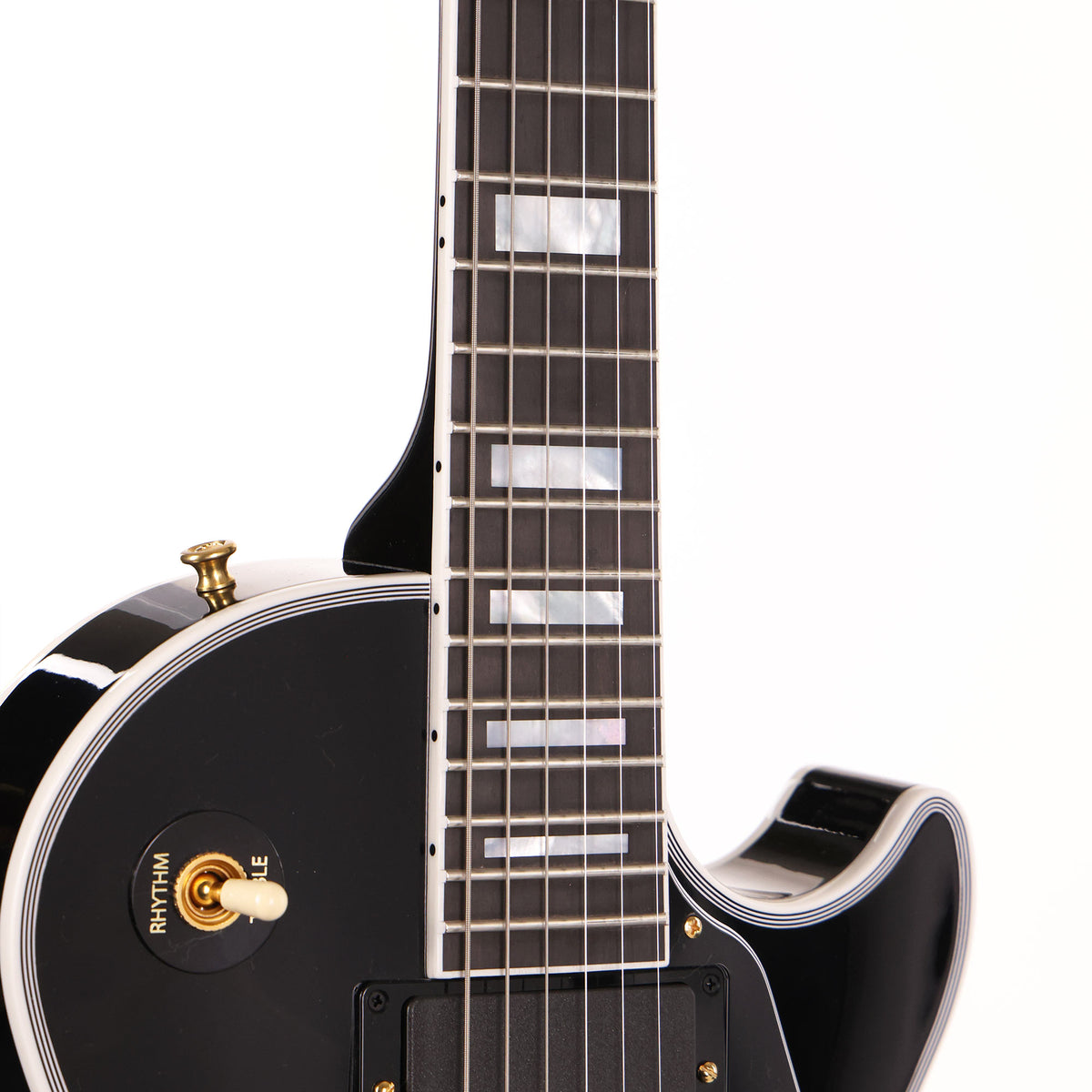 Gibson Custom Shop Les Paul Custom Made 2 Measure Ebony with EMGs — 7