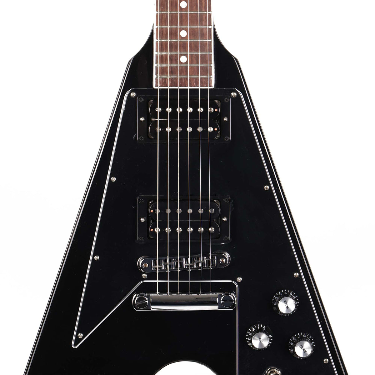 Gibson 70s Flying V Electric Guitar Ebony — 4