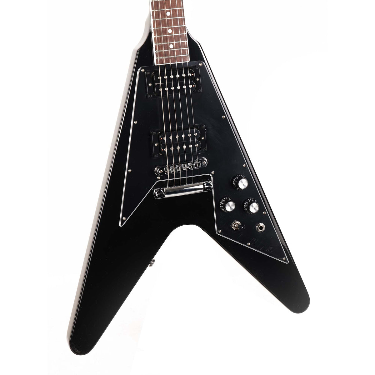Gibson 70s Flying V Electric Guitar Ebony — 5