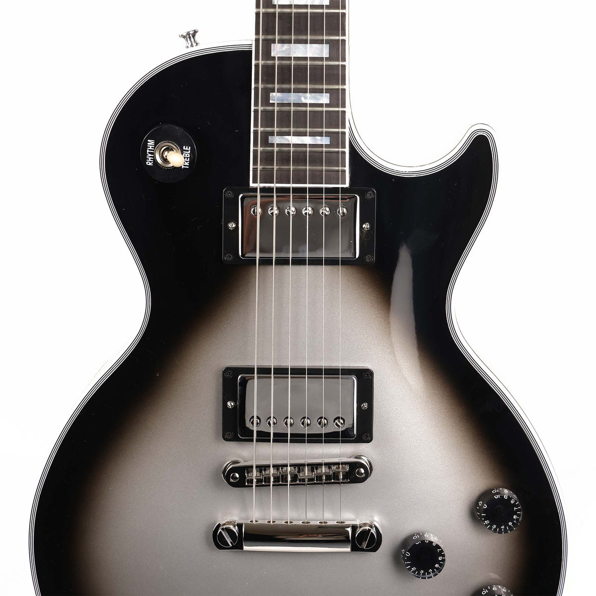 Gibson Custom Shop Les Paul Custom Made 2 Measure Gloss Silverburst & Maple Neck 2025 — 4