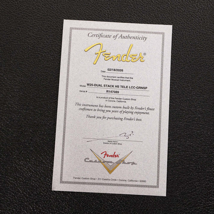 Fender Custom Shop Dual Stack HS Telecaster Green Sparkle Closet Classic