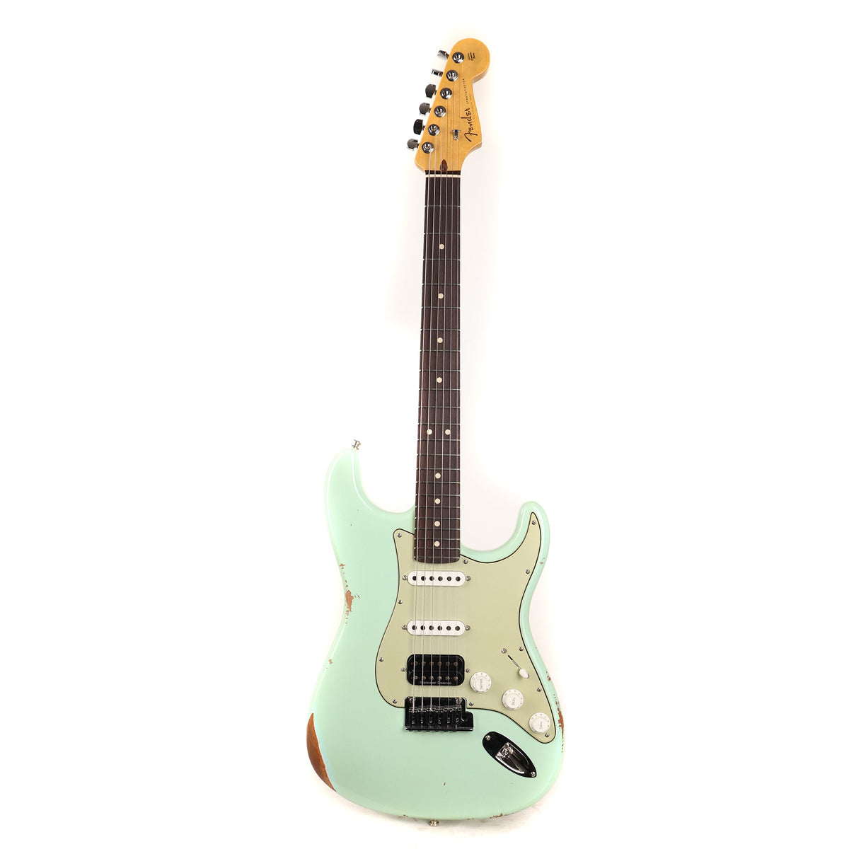 Fender Custom Shop Custom Deluxe HSS Stratocaster Relic Aged Surf Green — 2