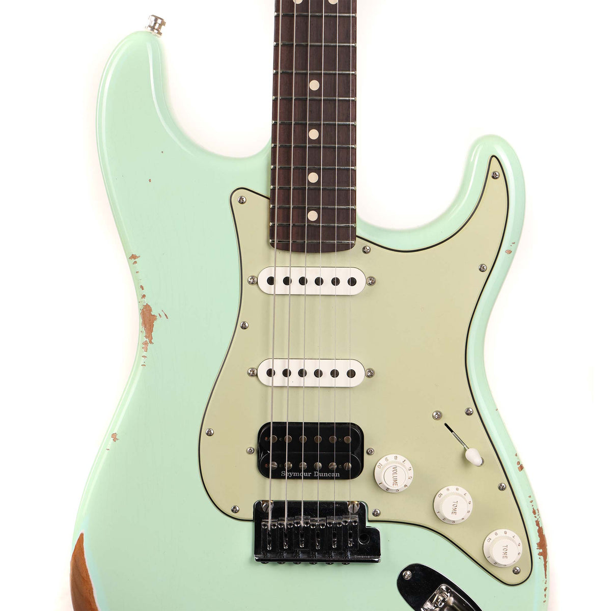 Fender Custom Shop Custom Deluxe HSS Stratocaster Relic Aged Surf Green — 4