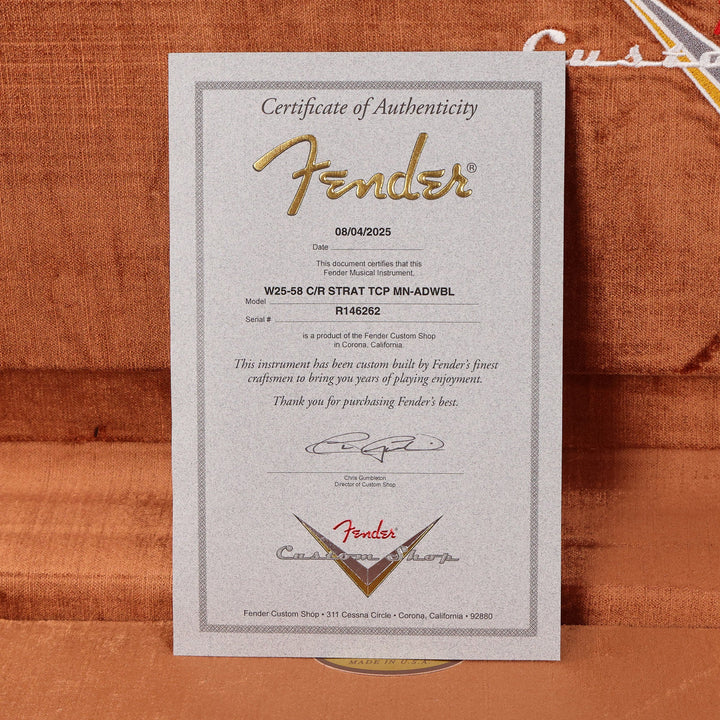 Fender Custom Shop Limited Edition Compound Radius 1958 Stratocaster Aged Dirty White Blonde