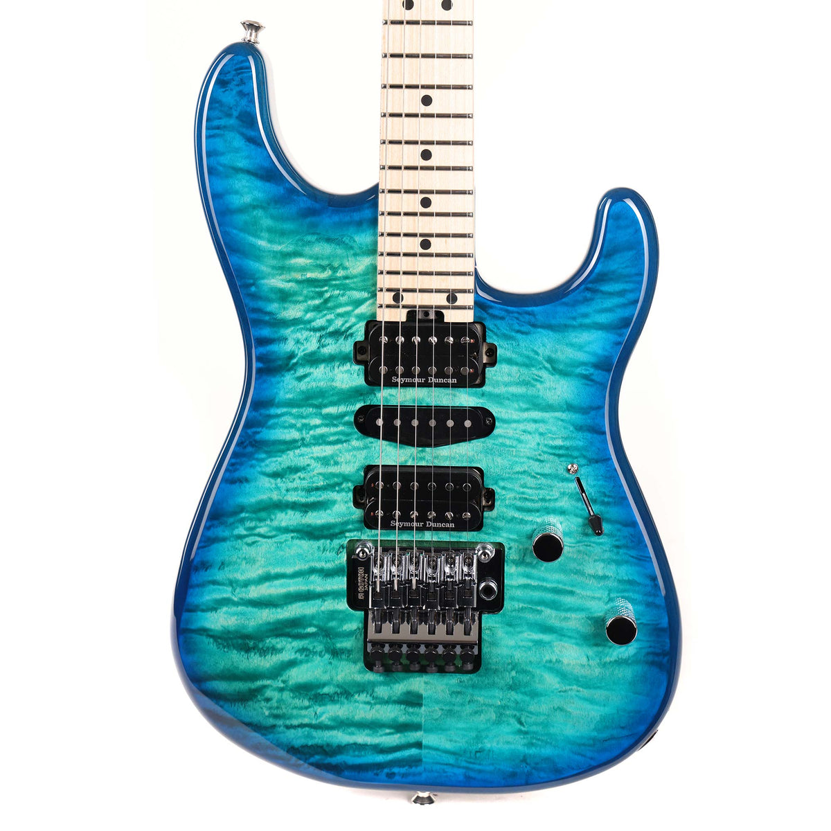 Charvel MJ San Dimas Style 1 HSH FR M QM Caribbean Burst — 1