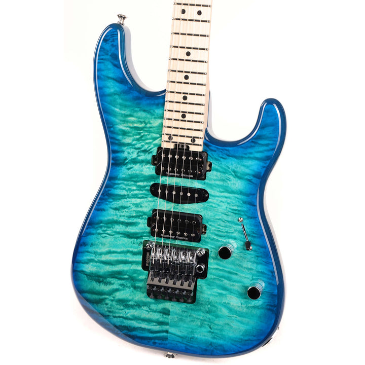 Charvel MJ San Dimas Style 1 HSH FR M QM Caribbean Burst