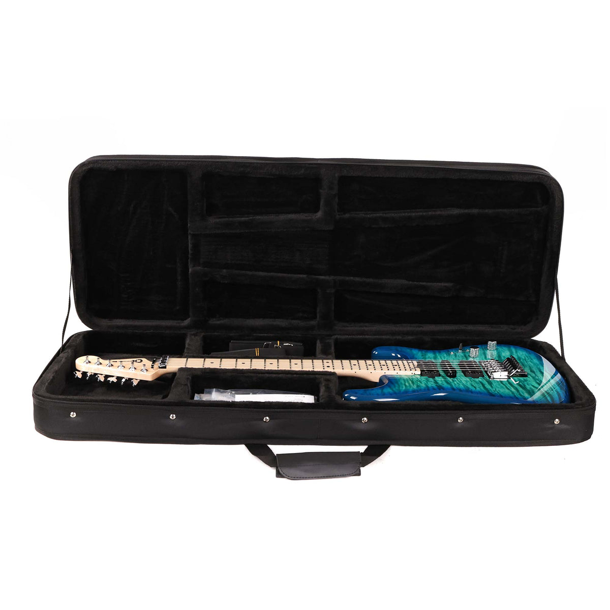 Charvel MJ San Dimas Style 1 HSH FR M QM Caribbean Burst — 8