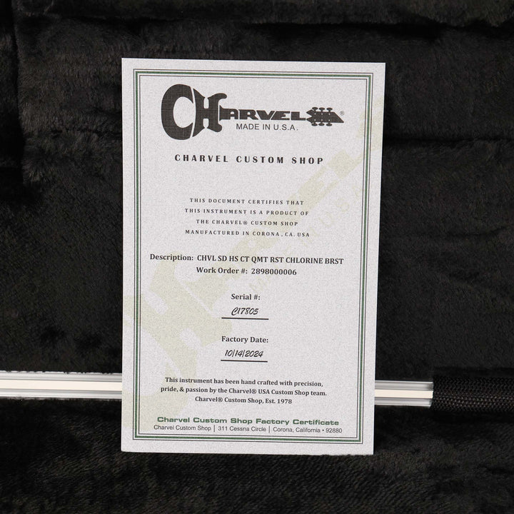 Charvel Custom Shop San Dimas HS Quilt Top Chlorine Burst 2025