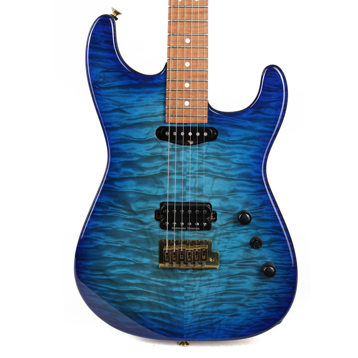 Charvel Custom Shop San Dimas HS Quilt Top Chlorine Burst 2025 — 1
