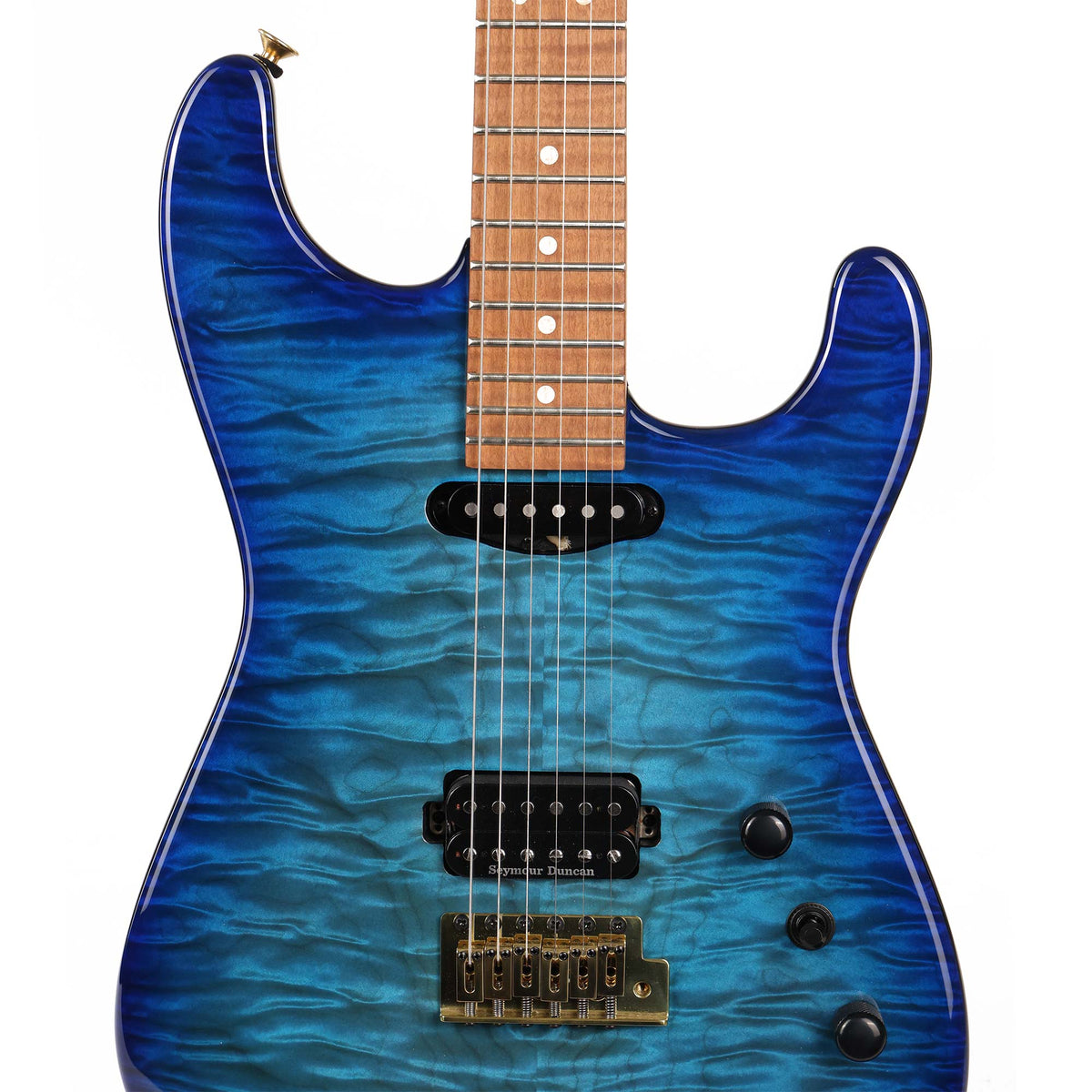 Charvel Custom Shop San Dimas HS Quilt Top Chlorine Burst 2025 — 4