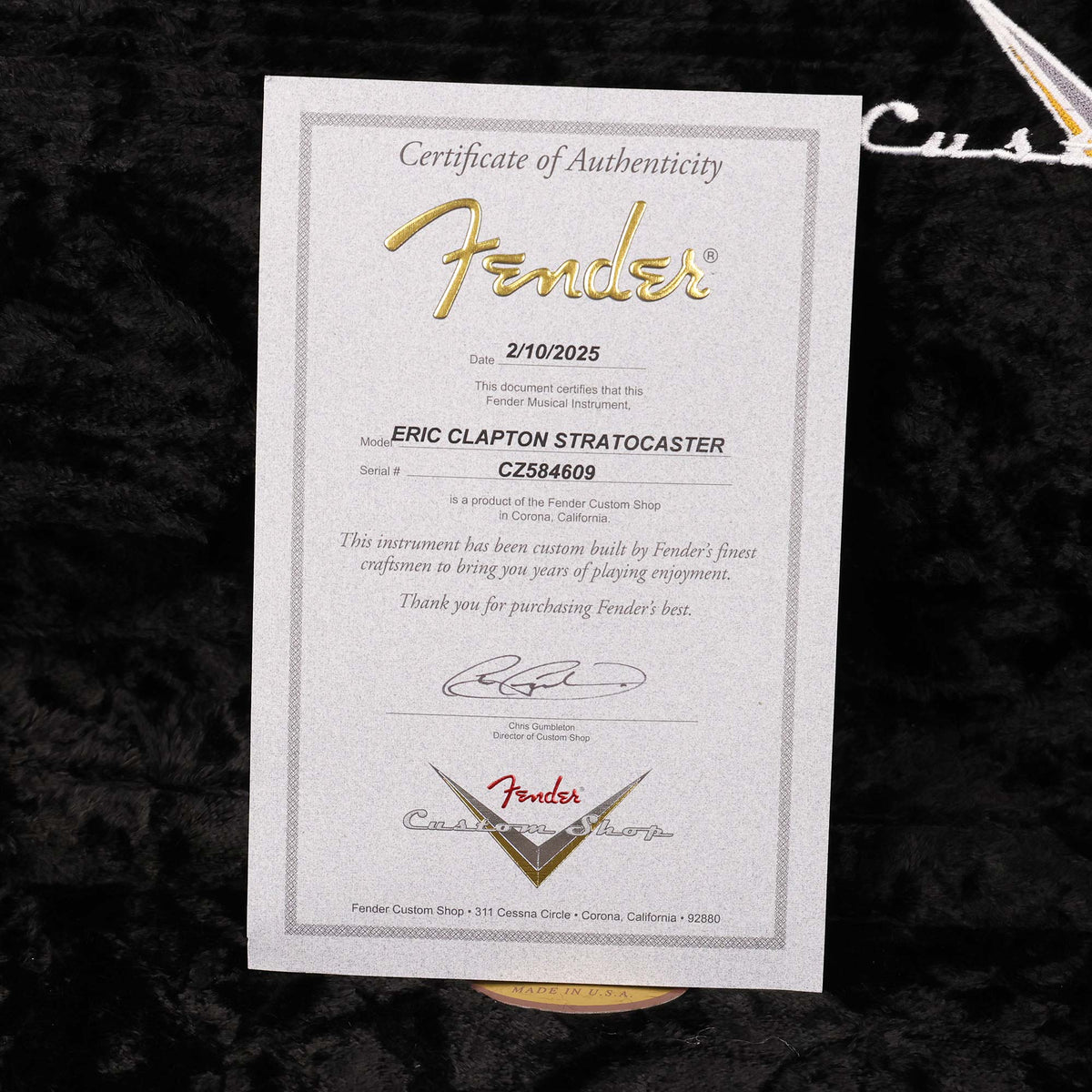 Fender Custom Shop Eric Clapton Stratocaster NOS Black — 9