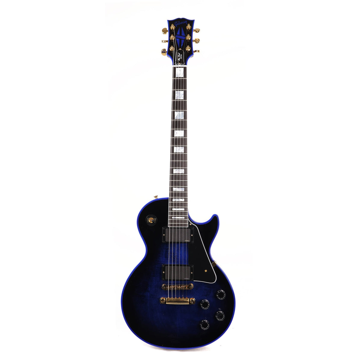 ギター Gibson Les Paul Customshop Blue Widow Gibson Custom Shop Les Paul Custom Figured Blue Widow with EMGs
