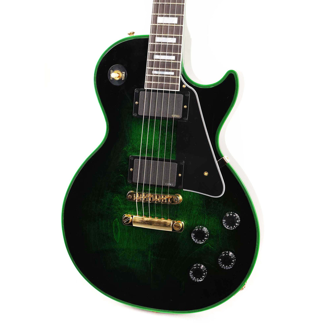 Gibson Custom Shop Les Paul Custom Figured Green Widow with EMGs