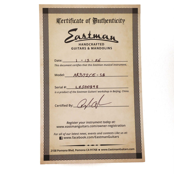 Eastman AR372CE Hollowbody Sunburst