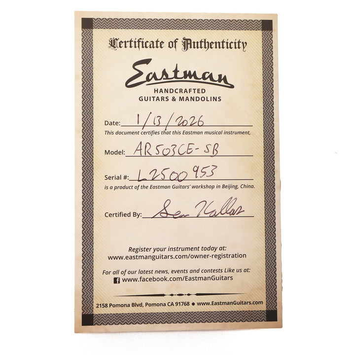 Eastman AR503CE Hollowbody Sunburst